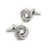 Bedford Silver Knot Rhodium Plated Copper Cufflinks