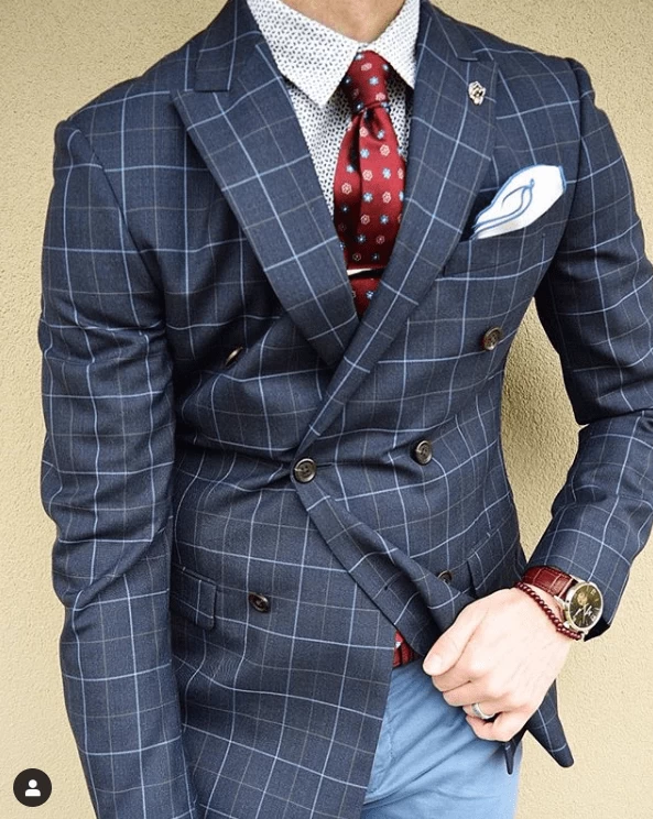 Berkshire Abstract Silk Tie, Burgundy / Blue - Image 5