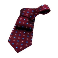Berkshire Abstract Silk Tie, Burgundy / Blue