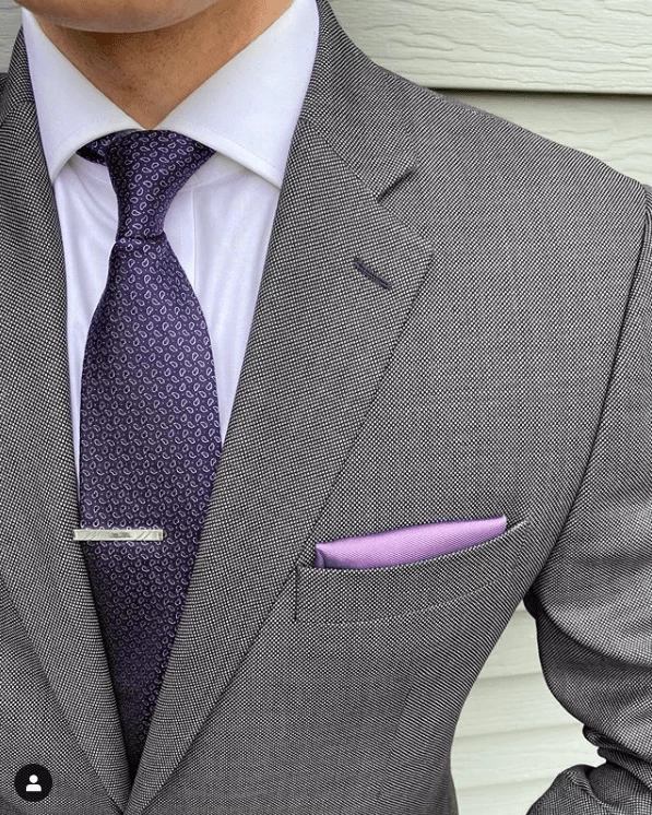 Brentwood Abstract Silk Tie, Navy / Pink - Image 3