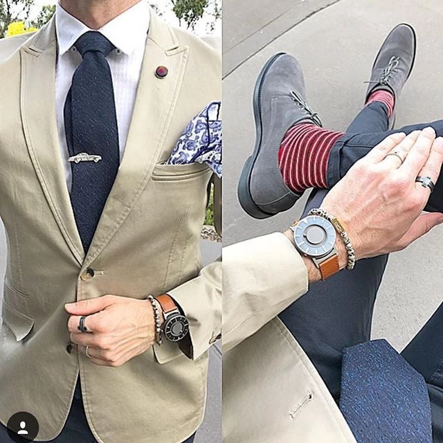 Coldspring Abstract Silk Pocket Square, White / Blue - Image 5