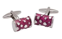 Medford Purple And Silver Rhodium Plated Cufflinks