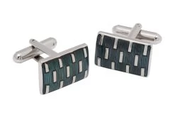 Northwood Grey Rhodium Plated Cufflinks