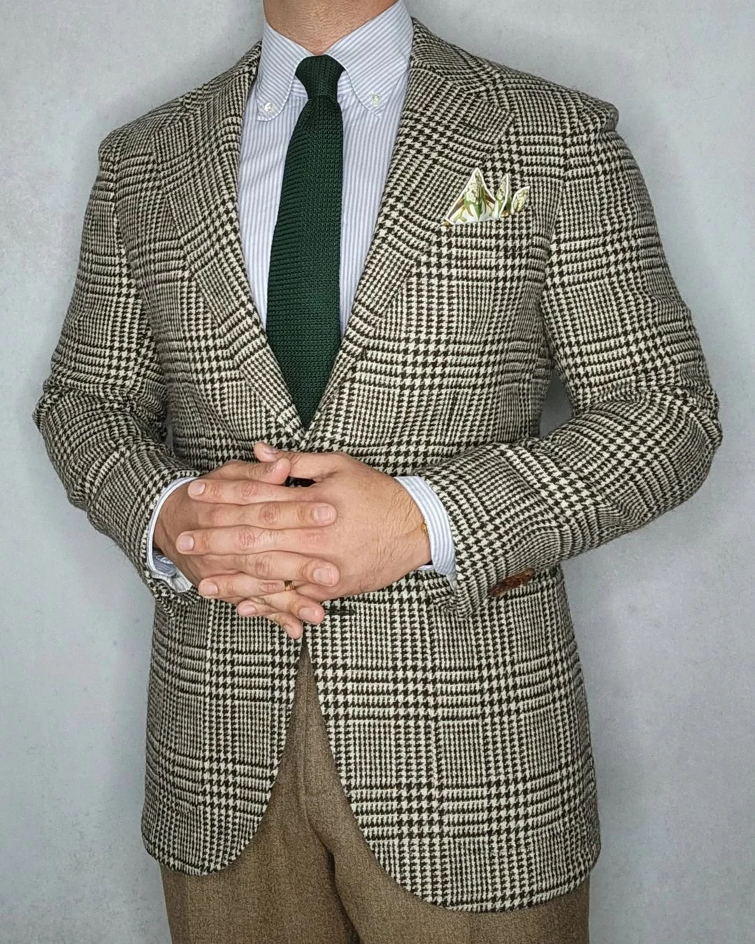 Domaso Grenadine Dark Green Silk Tie - Image 5