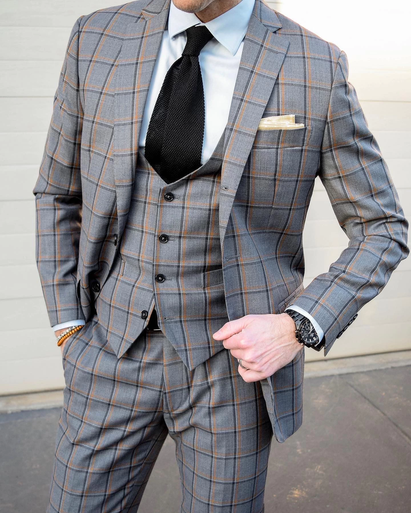 Ellington Knitted Silk Tie, Black - Image 3