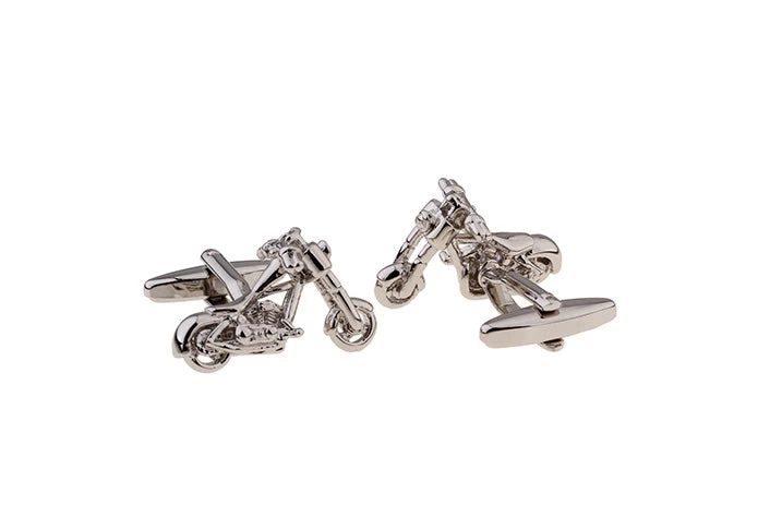 Great Jones Motorbike Rhodium Plated Cufflinks - Image 2