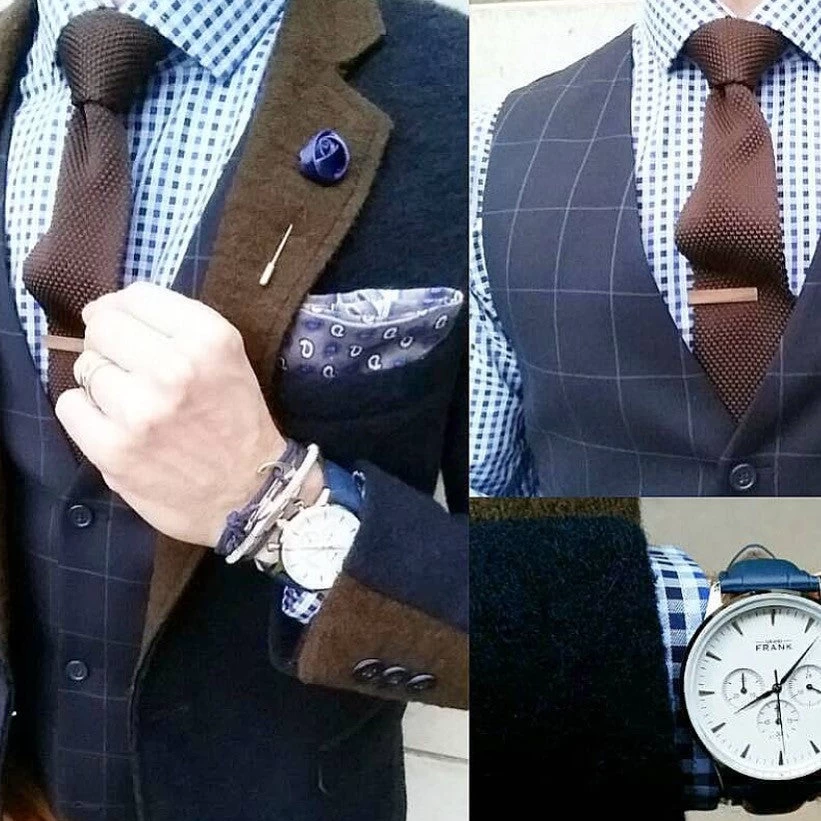 Baldwin Abstract Linen Pocket Square, Grey / White / Blue - Image 3