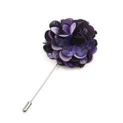 Lake Placid Lapel Flower, Purple / Lilac / Black