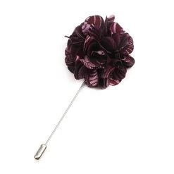 Lake Placid Lapel Flower, Burgundy / Pink