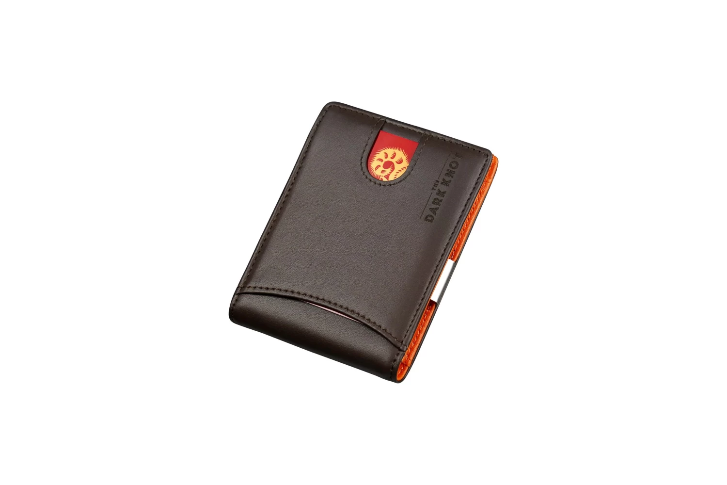 Lexington Slim Leather Wallet, Brown / Orange - Image 3