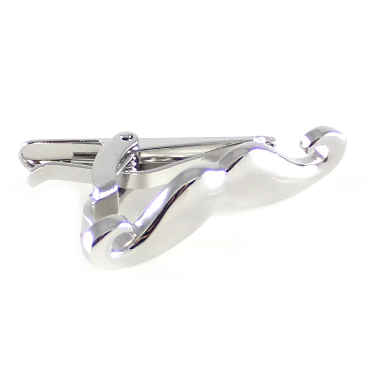 Madison Silver Mustache Tie Bar - Image 2
