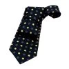 Berkshire Abstract Silk Tie, Navy / Yellow