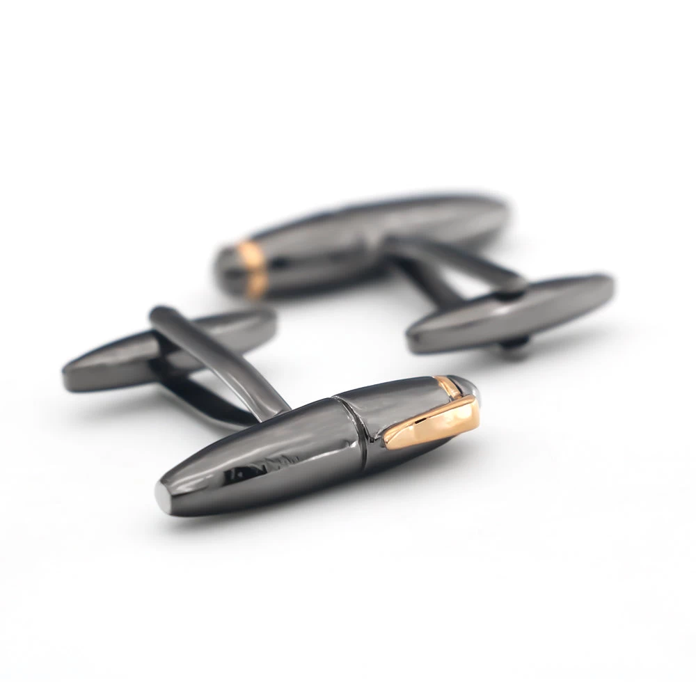 Richmond Pen Gunmetal Rhodium Plated Cufflinks - Image 2