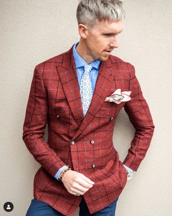 Saratoga Paisley Silk Pocket Square, Cream / Light Blue - Image 4