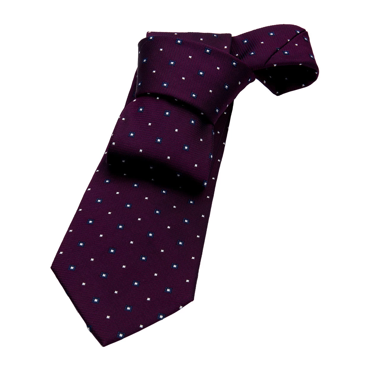 Shelton Abstract Silk Tie, Purple / Navy / Silver