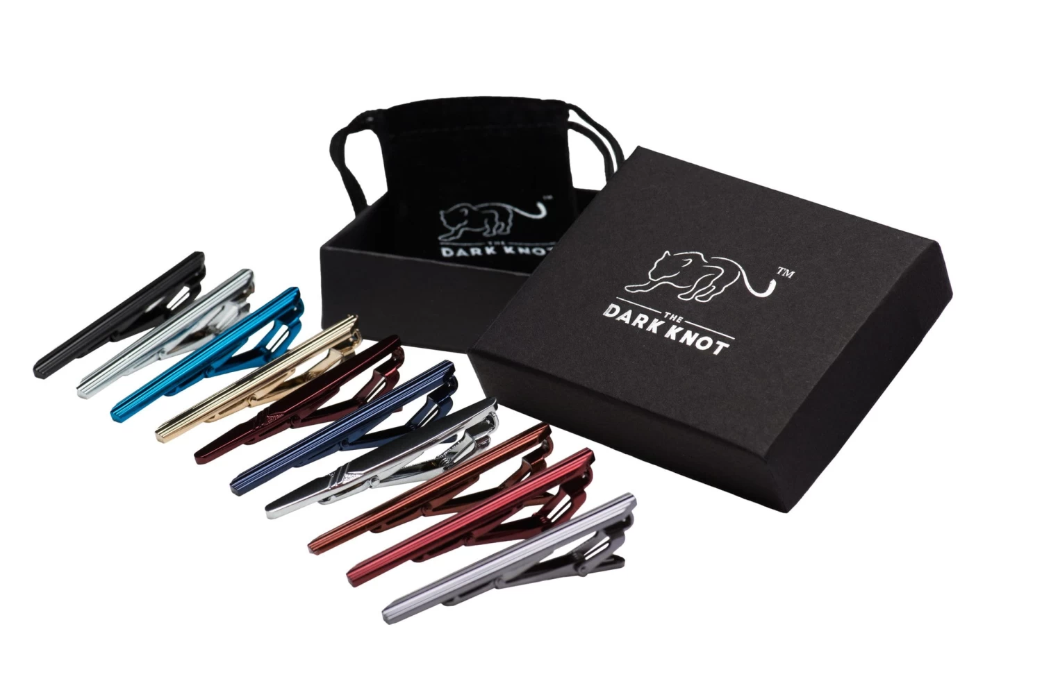 Norfolk Burgundy Stainless Steel Tie Bar - Image 3