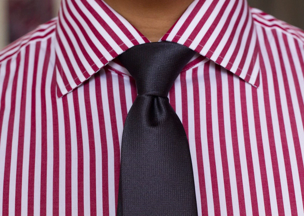 Windsor Grey Skinny Silk Tie - Image 3