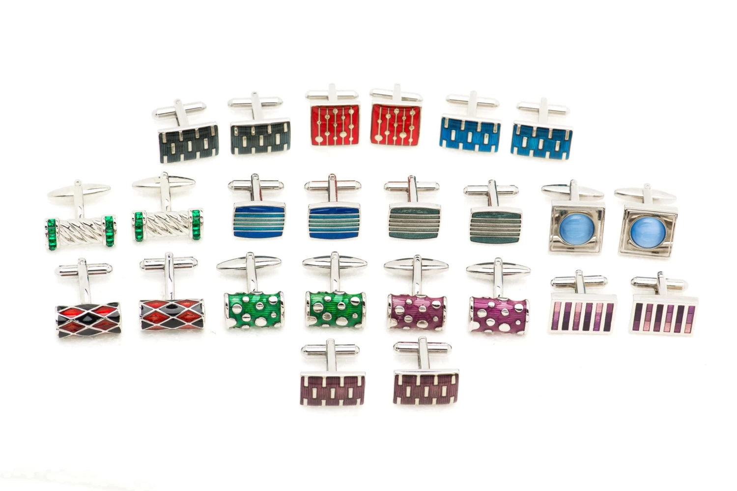 Sugar Hill Blue Rhodium Plated Cufflinks - Image 2